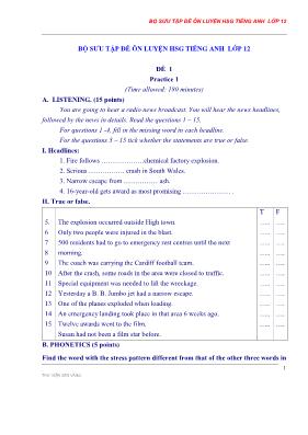 Bộ đề ôn luyện học sinh giỏi Tiếng anh lớp 12